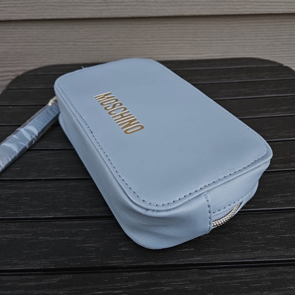 Moschino China Airlines Business Class Amenity Makeup Toiletry Bag French Blue - Picture 5 of 16